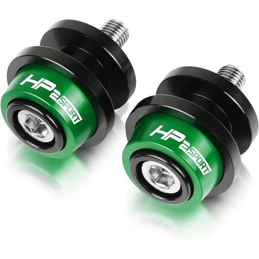 Stand Screw Slider Motorcycle Accessories 8MMCNC Bracket Screw Swing Arm Slider Bobbin is very suitable for BMW HP2SPORT HP2 SPORT 2008-2011 2010 2009 (Color: Green)