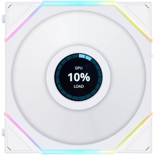 LIANLI Case Fan UNI FAN TL LCD 120 Reverse Blade WT Single Pack Blade Reversal Model Equipped with 1.6 inch LCD Screen Daisy Chain Connection Infinity Mirror Side Frame Japanese Authorized Distributor Product