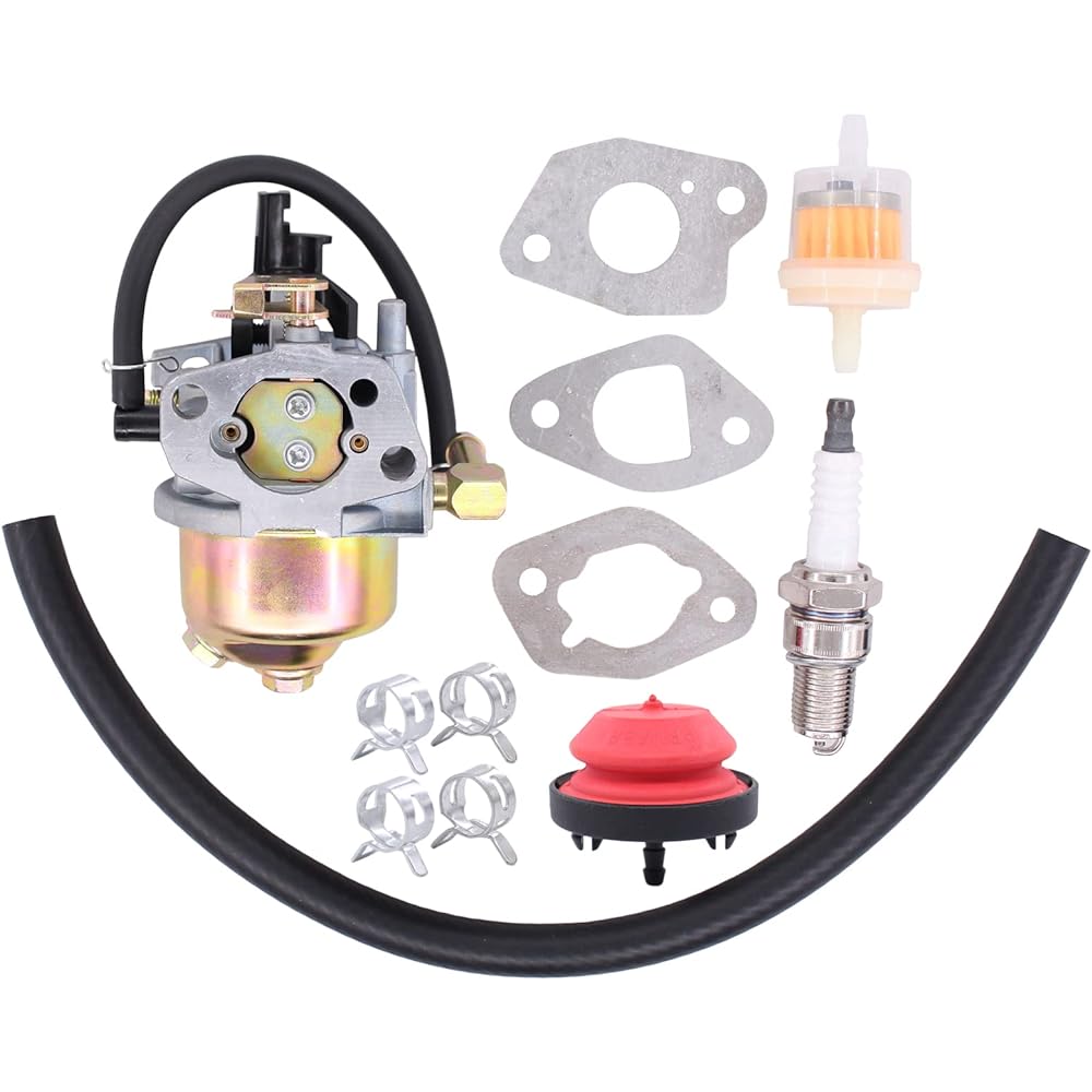 MOTOKU Carburetor Fuel Filter Primer Valve Spark Plug Carb Kit MTD Troy Bilt Cub Cadet 951-14026A 951-14027A 951-10638A 170-SU 270-SUA 370-SUA 370-SUC Engine Snow Thrower Huayi 170S 170SA Craftsman Sears