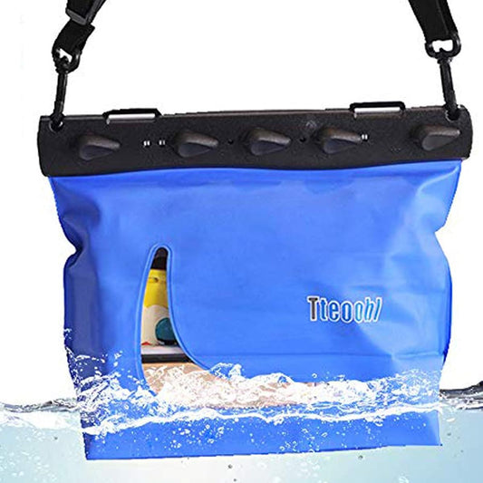 Mercs Tteoobl Waterproof Bag, Waterproof Case, Pool Bag, L Size, Shoulder Bag, IPX8, Beach, River Play, Pool, Travel, Outdoor, Disaster Prevention, Essentials, Blue
