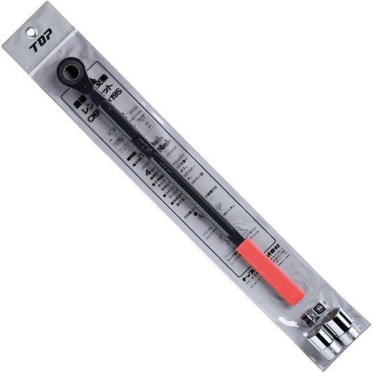 Top (TOP) Interchangeable claw wrench for agriculture 17x19mm 4-minute drive angle with socket CKR-17x19S Tsubame-Sanjo Made in Japan