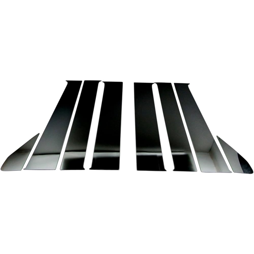 BRIGHTZ Every Van DA17V Super Mirror Stainless Steel Black Plated Pillar Panel No Visor 8PC [PIL-BLA-038] DA17 DA A17 17 Every Van Every Van Every Every Van Every Every Every Every Van Every 21764