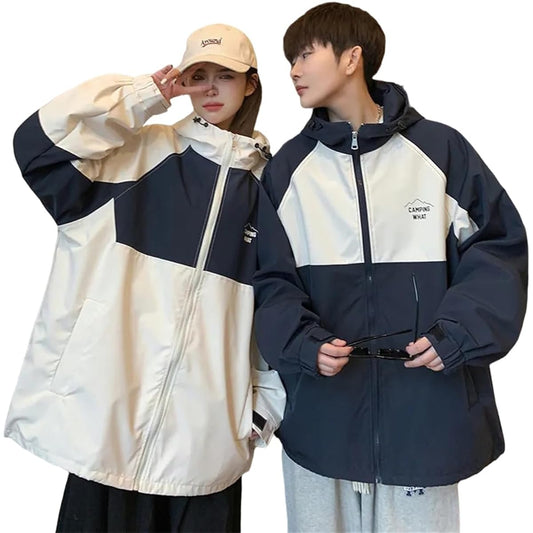 [JUTAOPIN] Matching Look Parka Couple Women's Outerwear Men's Jacket Pair Couple Coat Matching Pair Clothes Long Sleeve Parka Spring, Autumn, Winter Clothes Coordination Matching Look Couple Clothes Boyfriend Girlfriend Birthday Anniversary Present