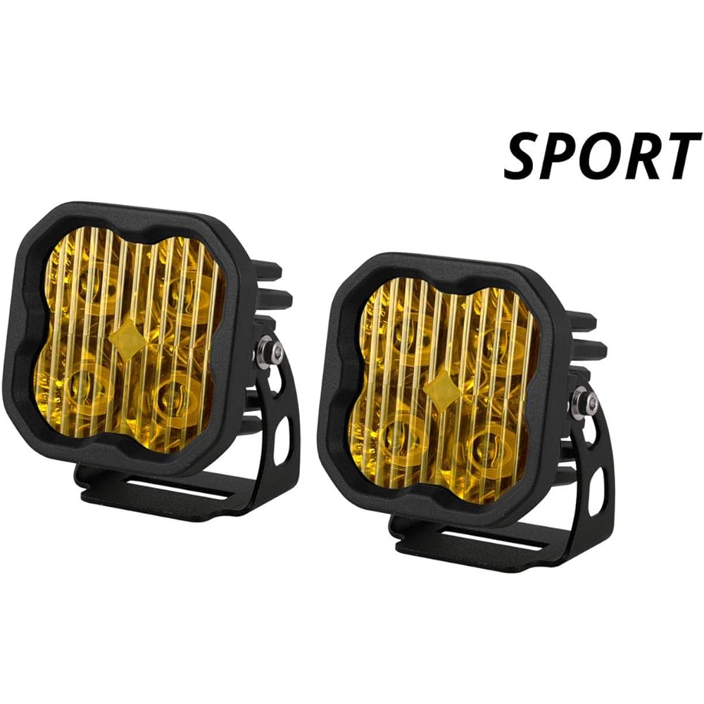 Diode Dynamics Stage Series 3 inch SAE Yellow Sports LED Pod (Pair) SAE Fog Sports