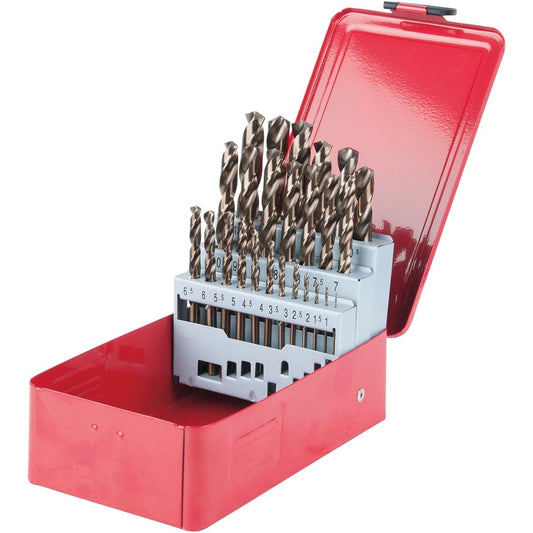 KS TOOLS HSS-G Co 5 Twist drill set in metal case 25 pcs 1-13mm 330.3613