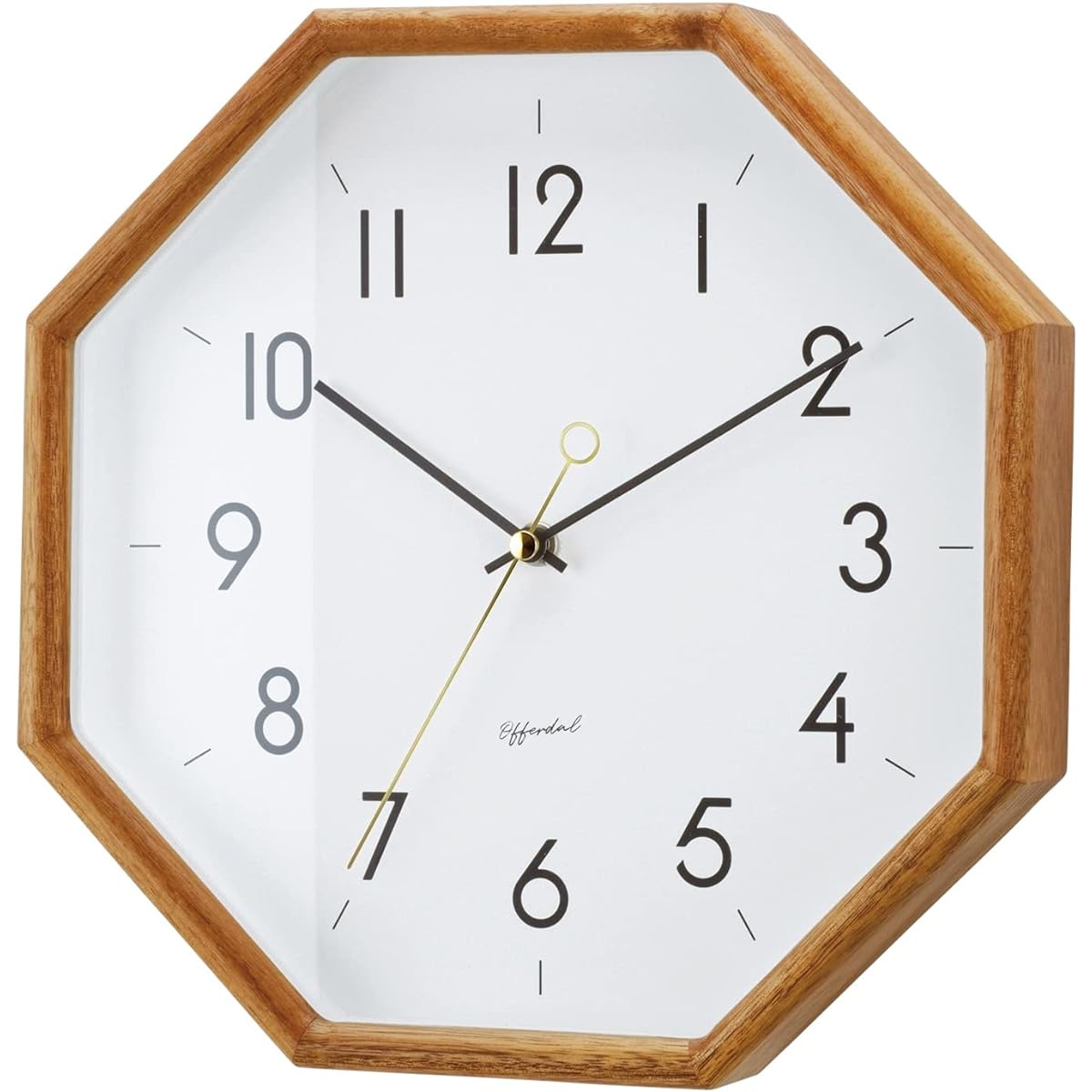 Interform Wall Clock CL-4089WH Henrit White Gold Wood Octagonal W28 x H28 x D5.5cm