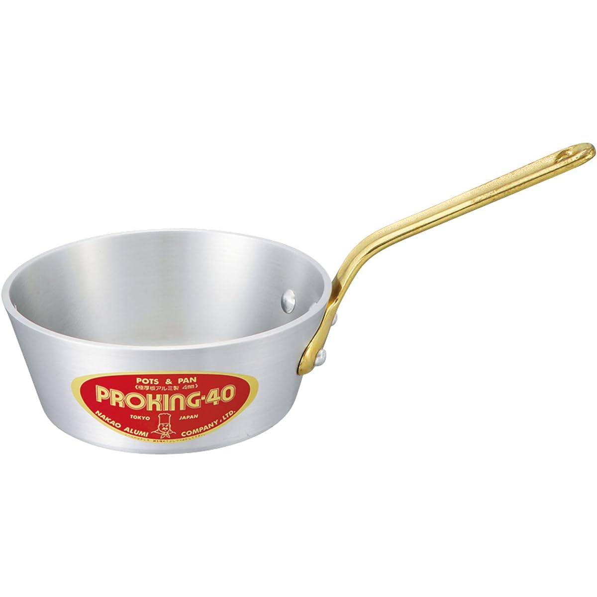 Nakao Aluminum Manufacturing Pro King Shallow Single-handed Pot with Taper 15cm Measure Included PK-7