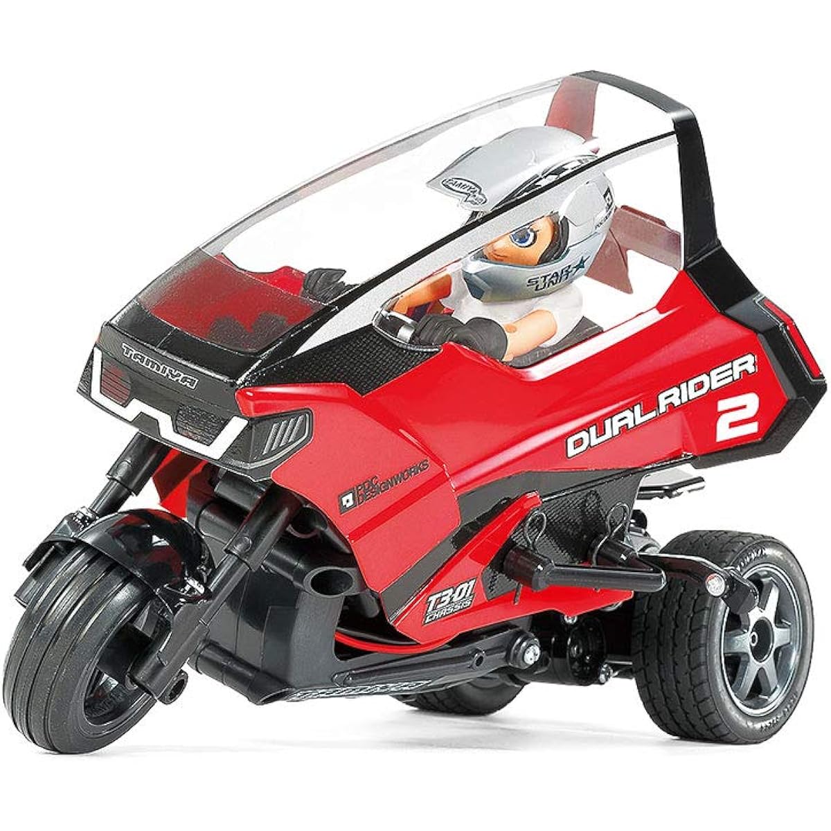 Tamiya Star Unit Series No.8 1/8 Triple Wheel Dual Rider Painted Complete Model with Propo On-Road 57408