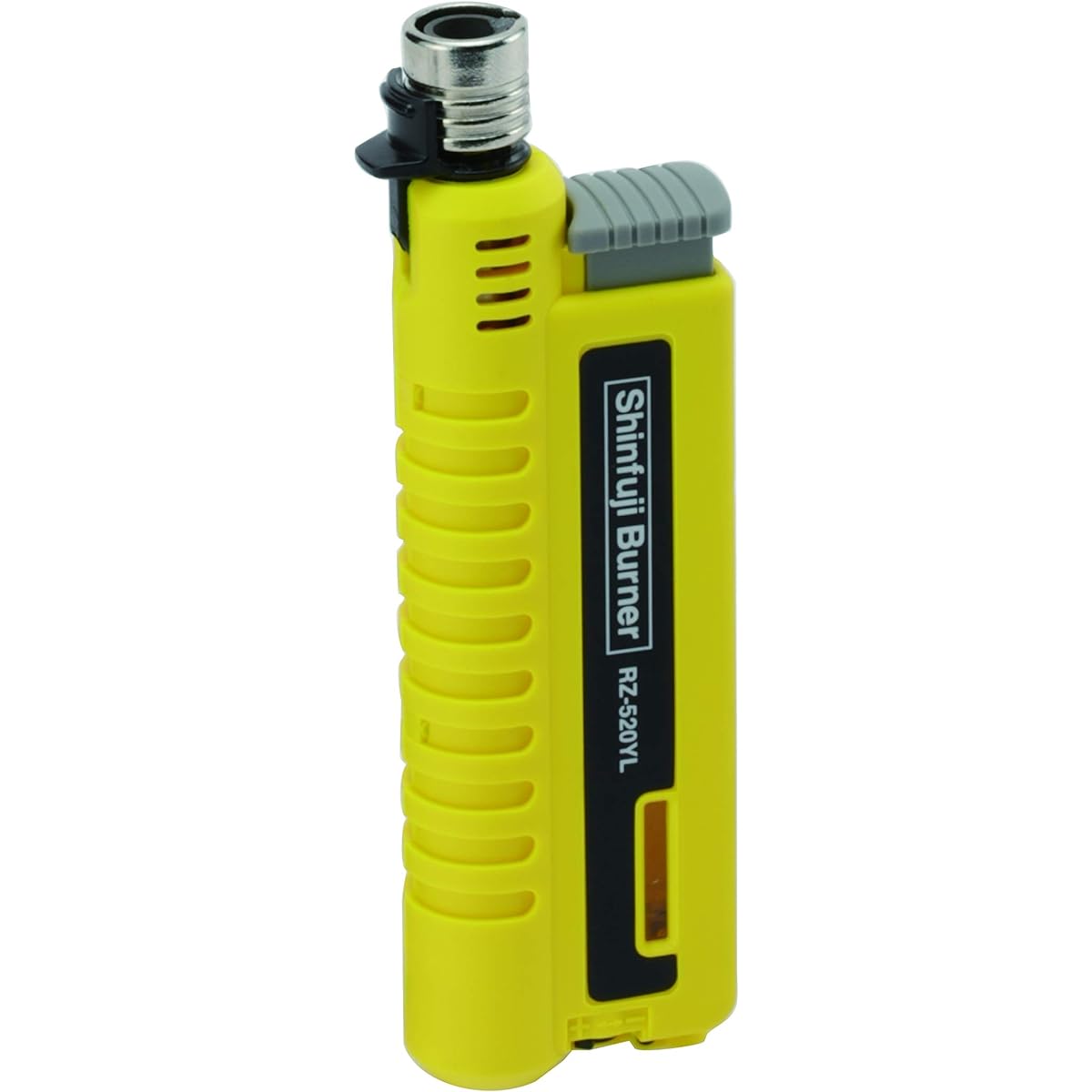 Shinfuji Burner, Made in Japan, Slide Gas Torch, Made in Japan, Gas Refill, Firepower Adjustment, Camping, Small, Fire Diameter: 14mm, Yellow RZ-520YL