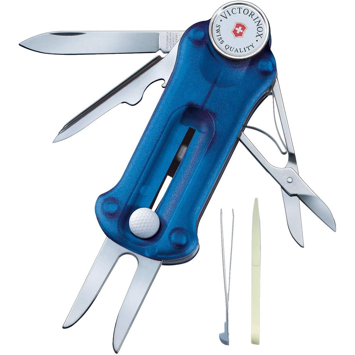 VICTORINOX Golf Tool, All 3 Colors, Golf Fork, Ball Marker with Marker, Repair Tool, Equipped with a Removable Ball Marker, Swiss Made Sports Tool with 10 Functions [Domestic Genuine Product]