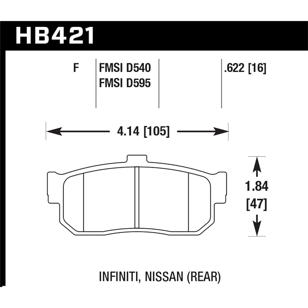 Hawk Performance HB421F.622 HPS Performance Ceramic Brake Pad
