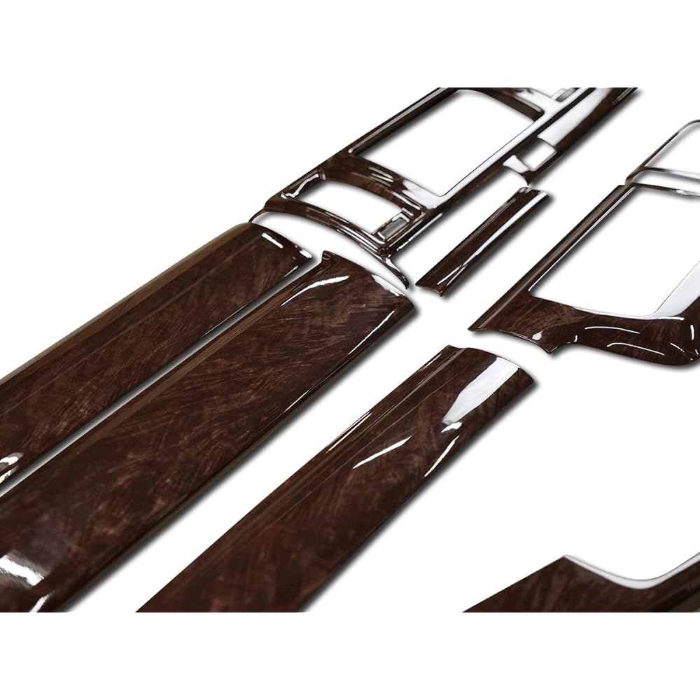 [Hiace 200 Series 4 Type 5 Type 6 Type 7 S-GL Standard Body] 50th Anniversary Limited Interior Panel, 16 Pieces, Brown Grain Mahogany