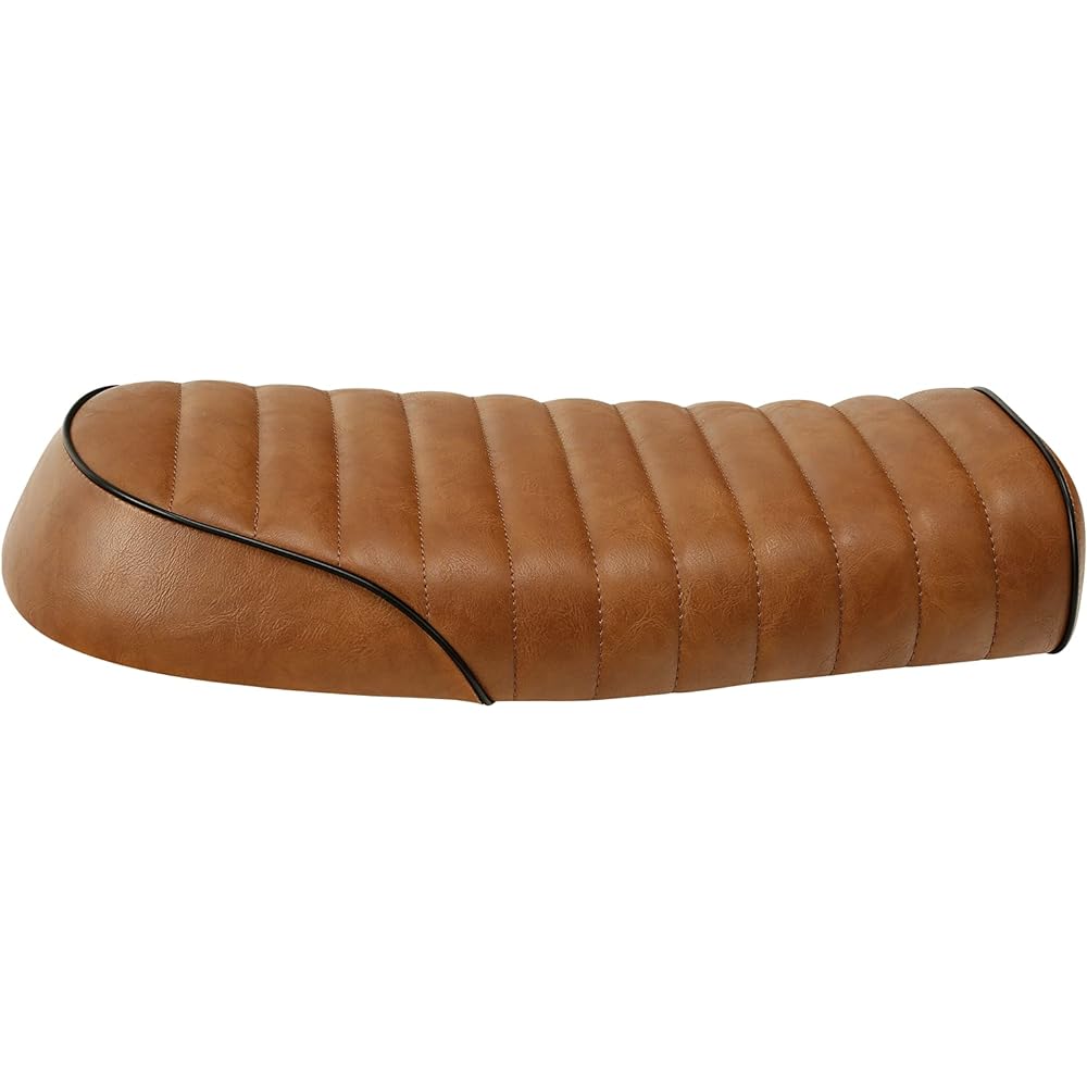 Green-L Brown Cafe Racer Flat Brat Seat Tracker Vintage Cushion Saddle Fit Yamaha