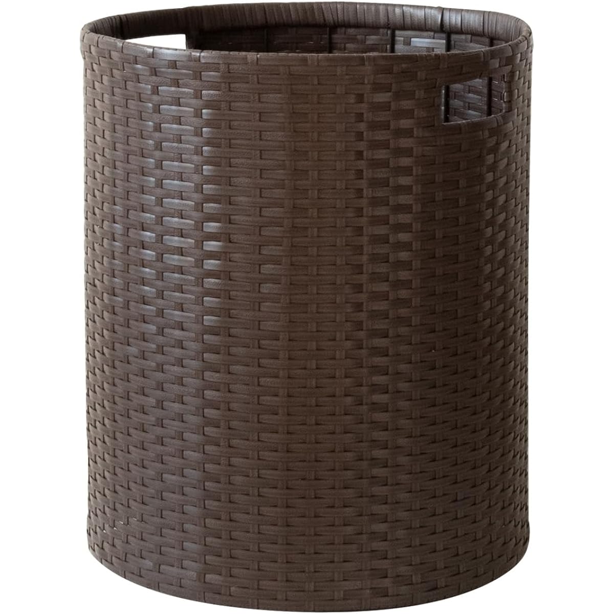 Miyatake Seisakusho Planter Cover Profondo Rattan Style 360 degree rotation with hidden casters Width approx. 35 x Depth approx. 35 x Height approx. 42 cm PS-350DBR Dark Brown