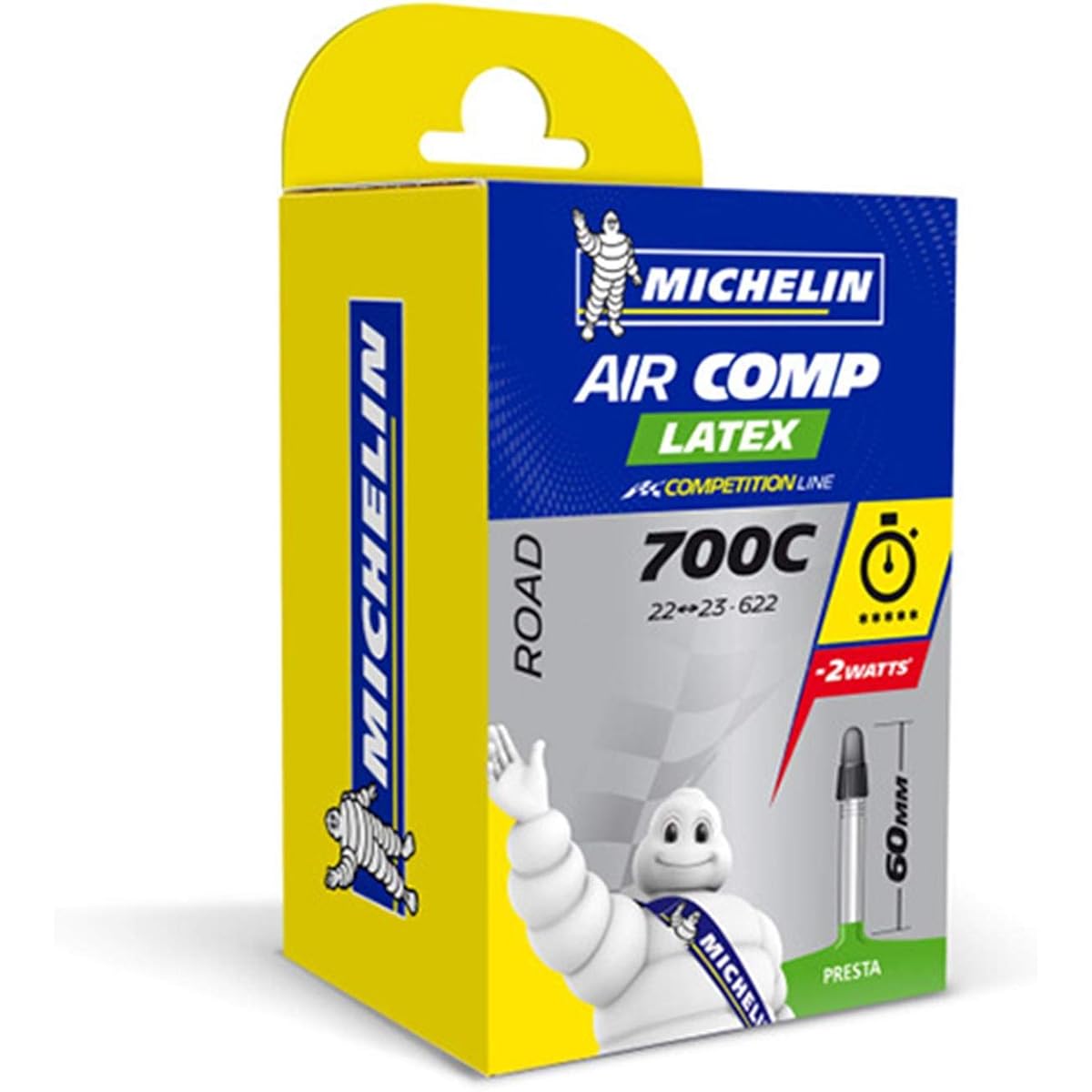 Michelin Latex Tube 700C Presta style AIRCOMP Latex A1 (700 x 22/23c (valve length 60mm)) [Parallel import goods]