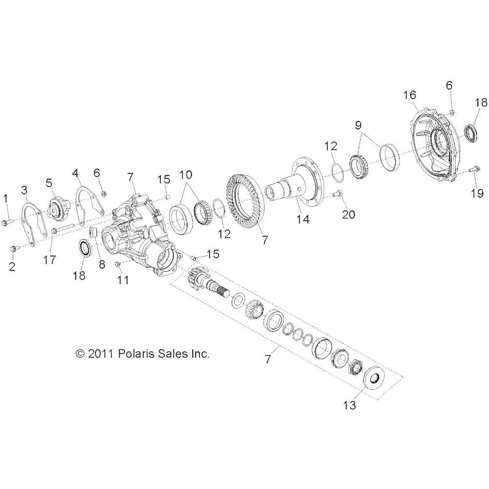 POLARIS RZR Differential mount Lear genuine OEM parts 1332450 1 piece