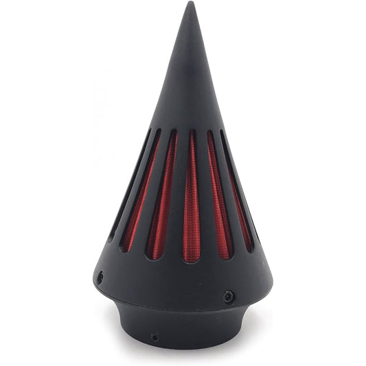 NINOMA Air Cleaner Filter Compatible with Yamaha V-Star 1100 Dragstar XVS1100 1999-2012 Chrome Plated Motorcycle Parts (Color: CONE-A-BIG-MBK)