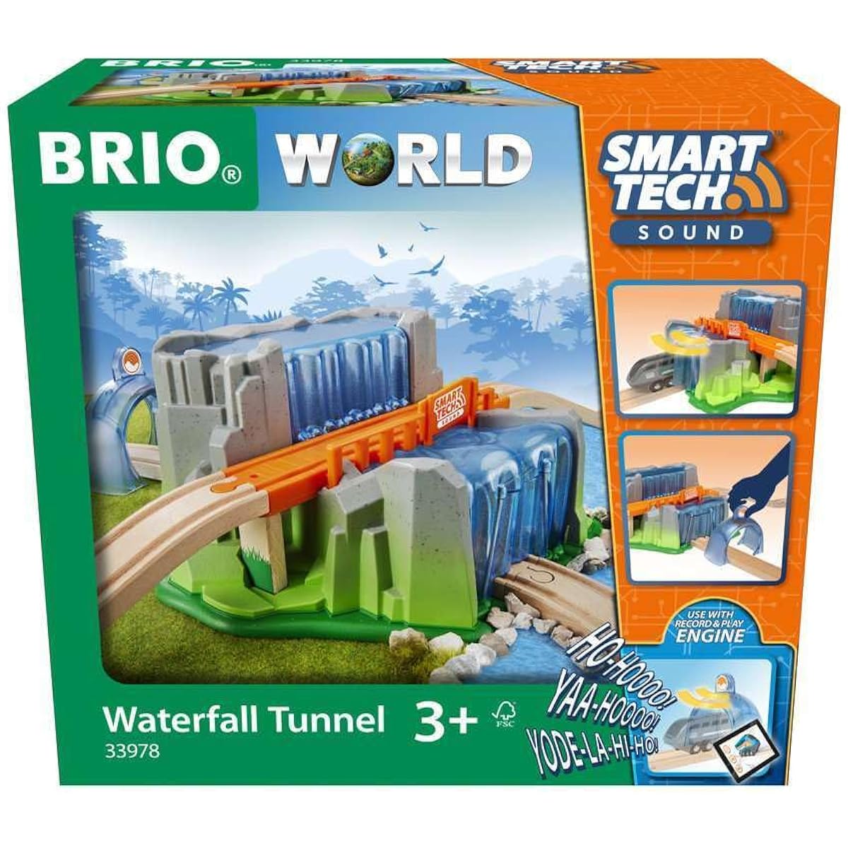 BRIO WORLD Smart Tech Sound Waterfall Tunnel 33978