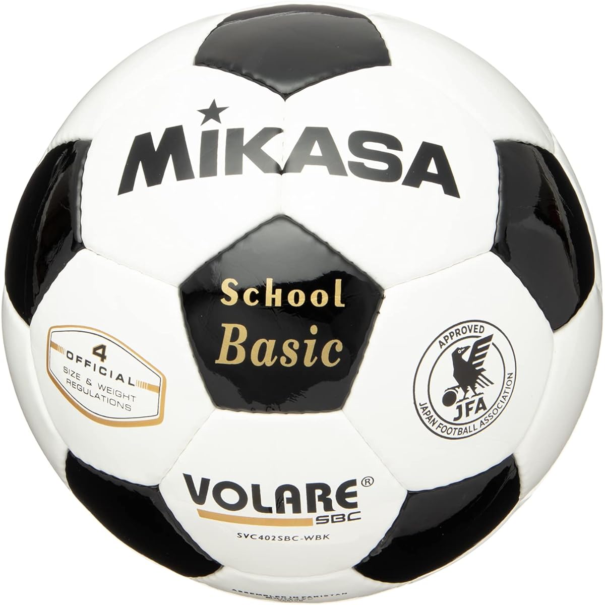 MIKASA Soccer Ball Japan Football Association Certification Ball No. 4 (For Elementary School Students) SVC402SBC Recommended Internal Pressure 0.8 (kgf/㎠)