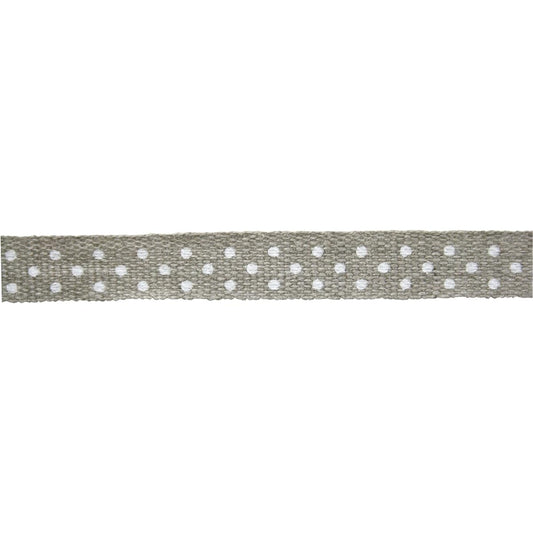 Tokyo Ribbon Linen Petit Dot #01 10mm×20m