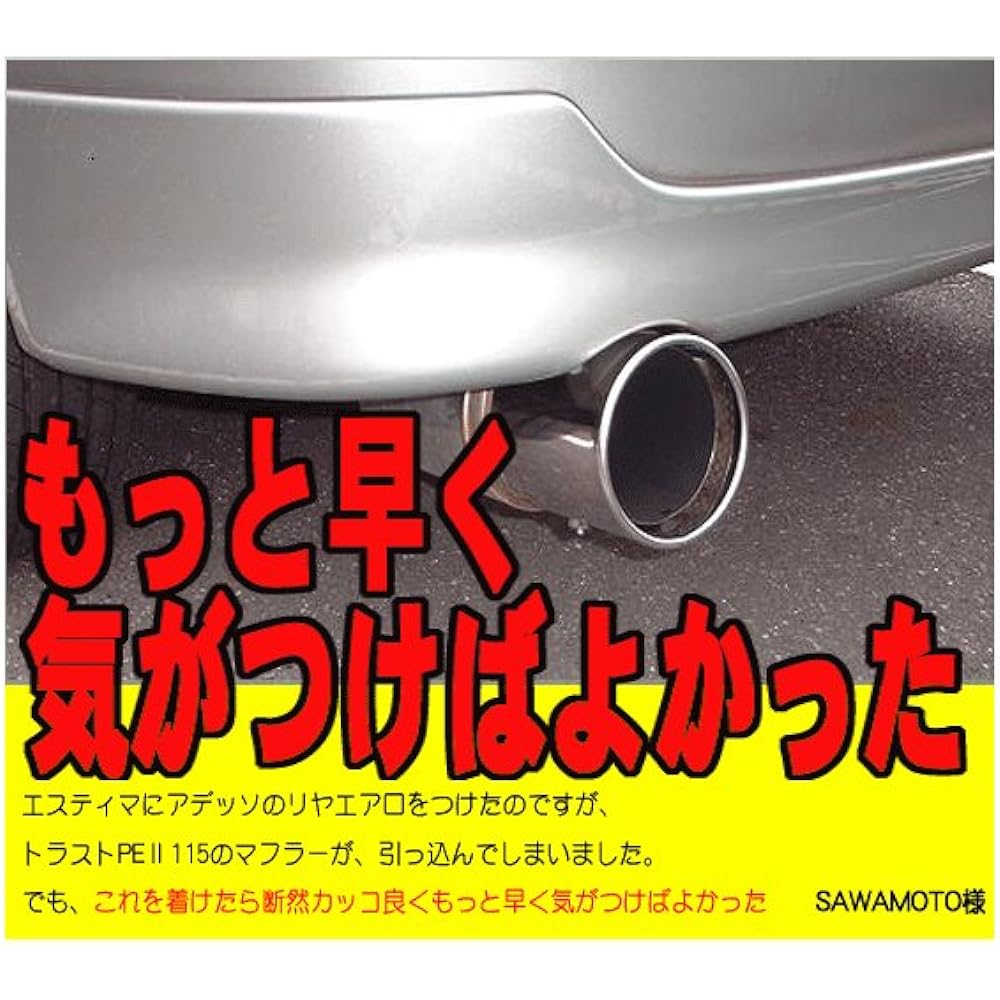 (Select Sizes) SFC Muffler Cutter, Hidden in Bumper, Extends Tail, Stainless Steel, Tail Pipe Type 80-120 *Tail Outer Diameter 3.1 inches (80 mm) Only