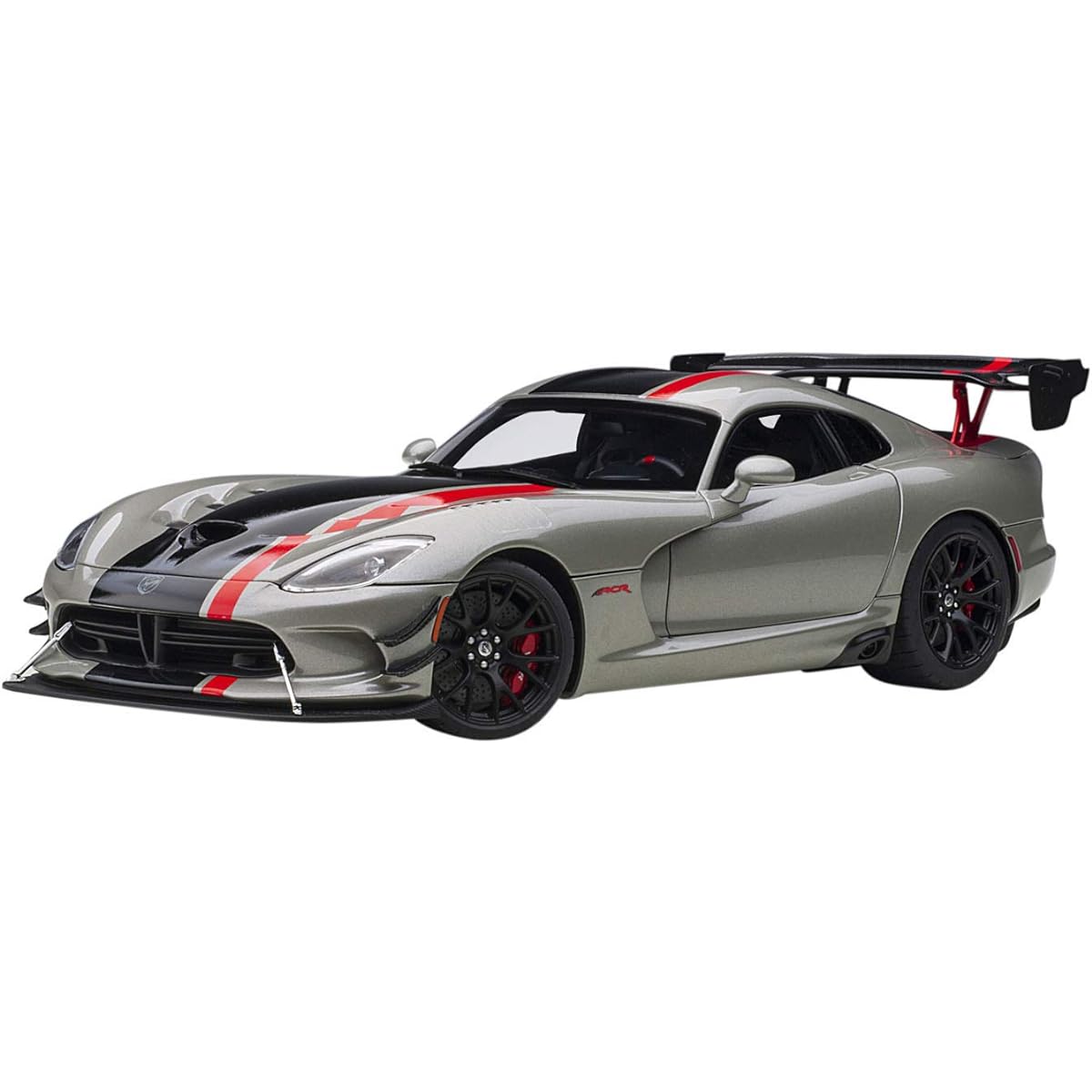 AUTOart 1/18 Dodge Viper ACR Metallic Silver/Black Stripe Finished Product 71733