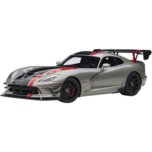 AUTOart 1/18 Dodge Viper ACR Metallic Silver/Black Stripe Finished Product 71733
