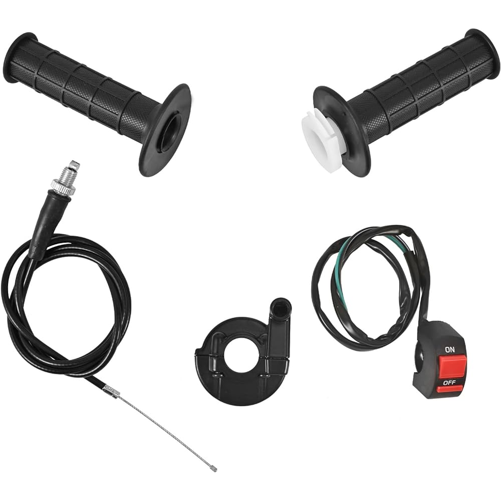 Trkimal Handlebar Throttle Grip 50 Inch Cable for ATV Quad Pit Bike Dirt Bike Baja Mini Bike Mb165 Mb200 196cc 200cc 200cc Durbug Bike 2mm Bar