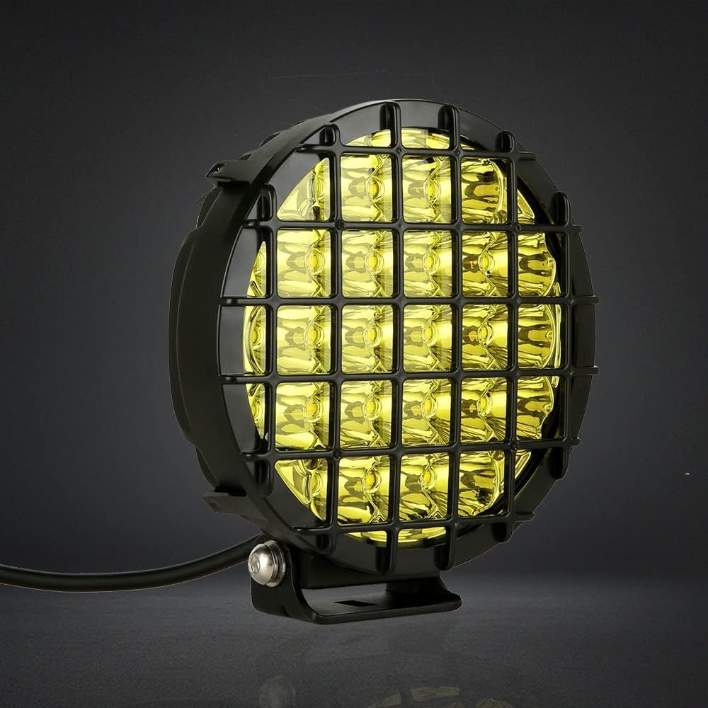 BIGLIONX 6 inches 2 Amber Round LED Light Light Light Light Road Off Road Driving Fog Light With Hanez 210W 32000LM Waterproof IP68 IP69K 12V 24V Pickup Track for ATV UTV SUV
