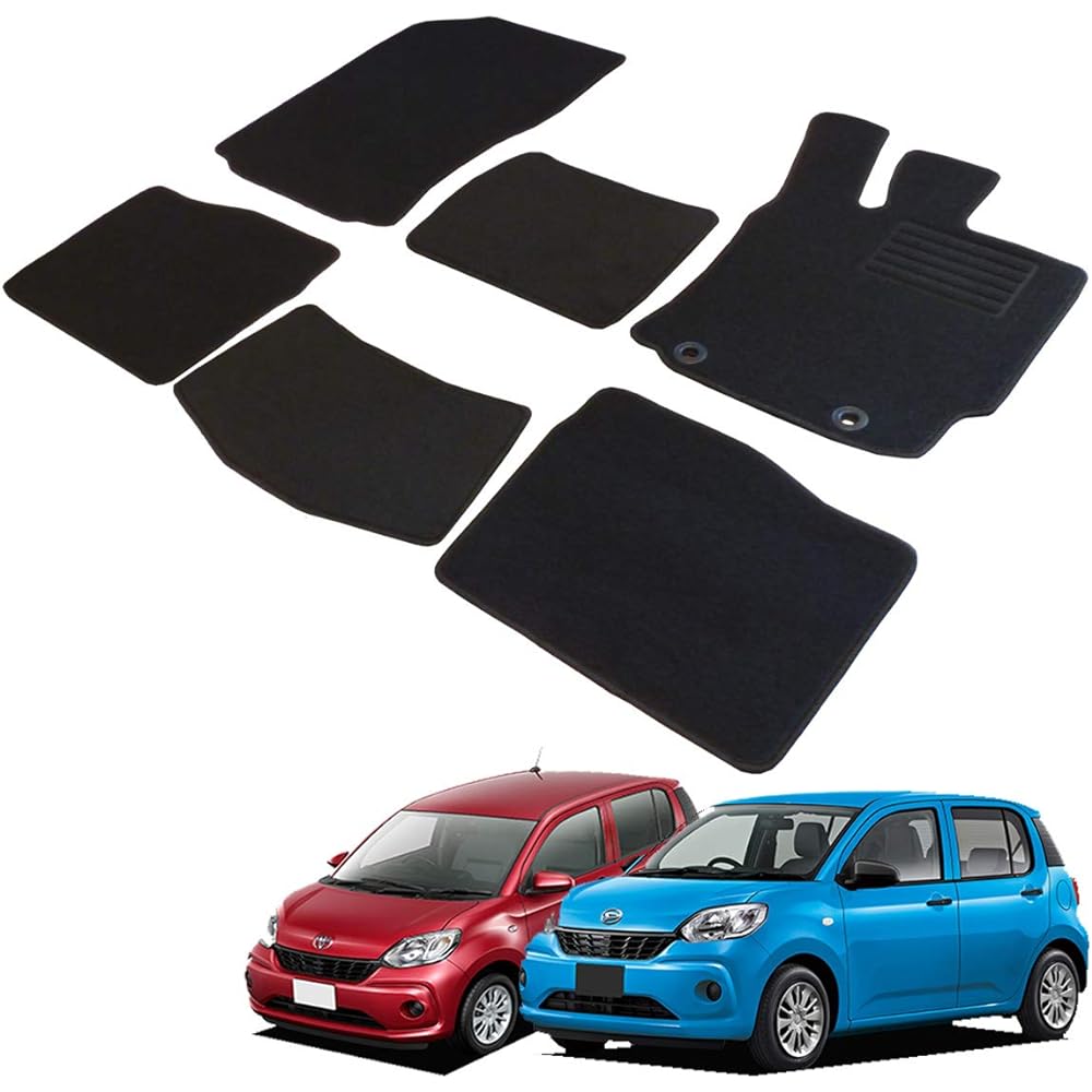 Fenice Car Mat Floor Mat Domestic Production (Toyota Passo/Daihatsu Boon 700 Series) Black Non-Slip Shape Resistant to Slip Car Mat (Car Parts Specialty Store)