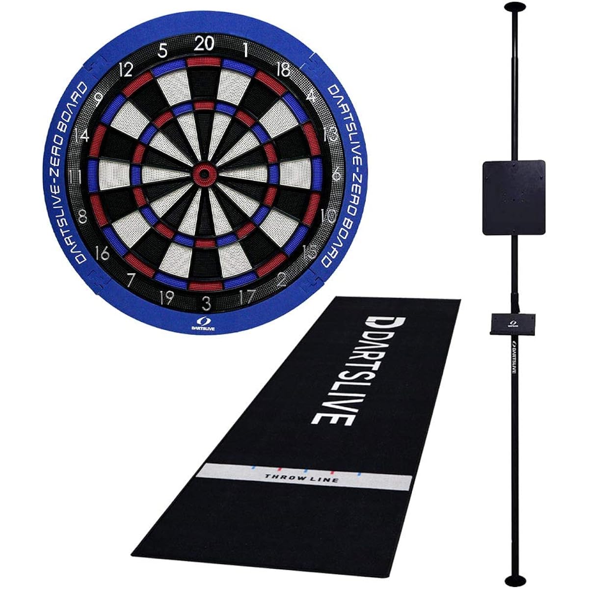 [Set Product] DARTSLIVE-ZERO BOARD & DARTSLIVE Pole Stand & DARTSLIVE Home Slow Mat Dart Board