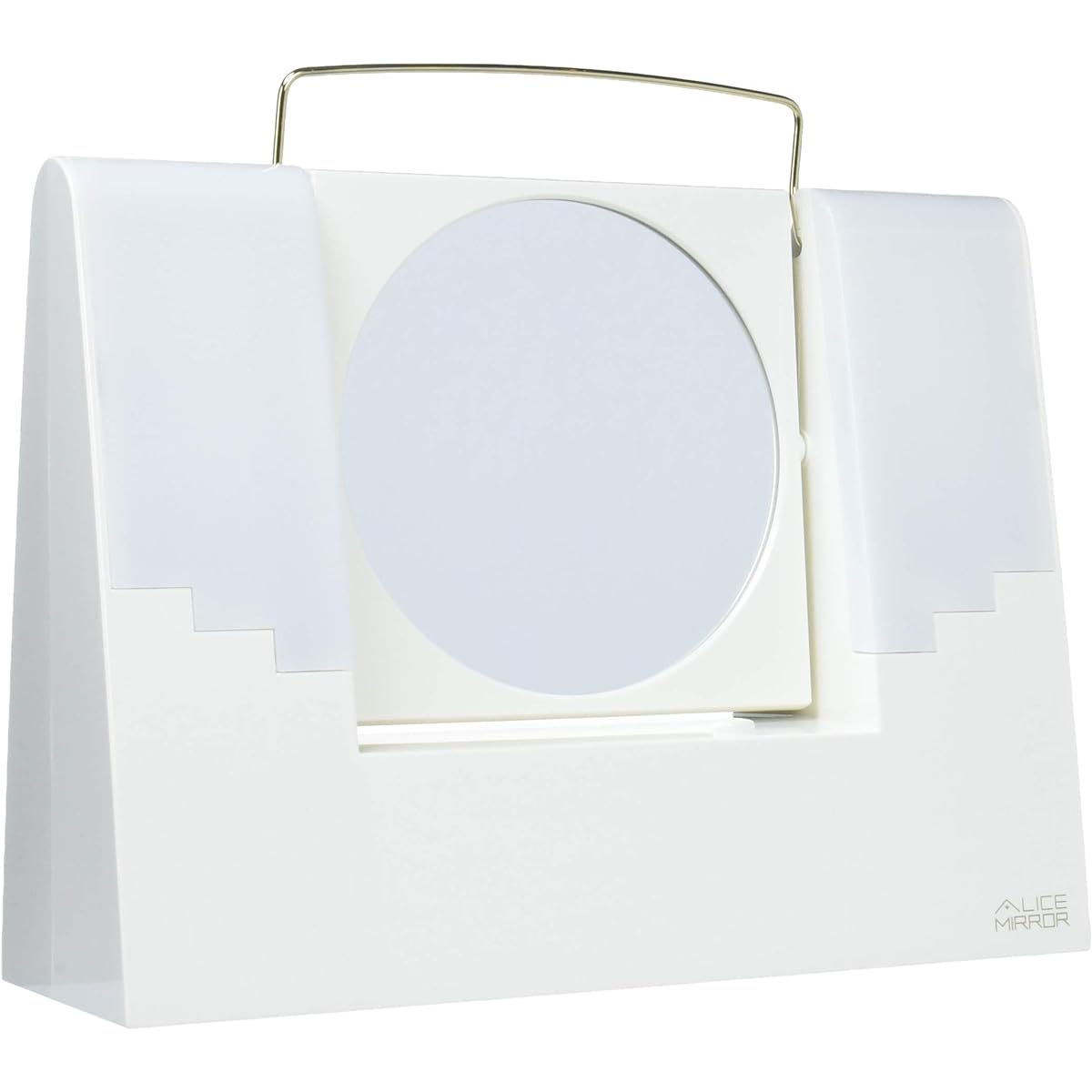 TANICA Illuminated Makeup Mirror [Left and right lights prevent shadows on your face & use a magnifying mirror to check every detail] Alice Mirror White AM-12WH