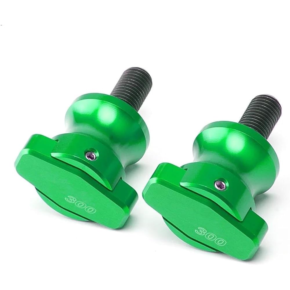 Bike Stand Swing Arm Slider 10mm Motorcycle Swing Arm Spool Slider For NINJA300 Ninja300 Ninja 300 (Color: Green)