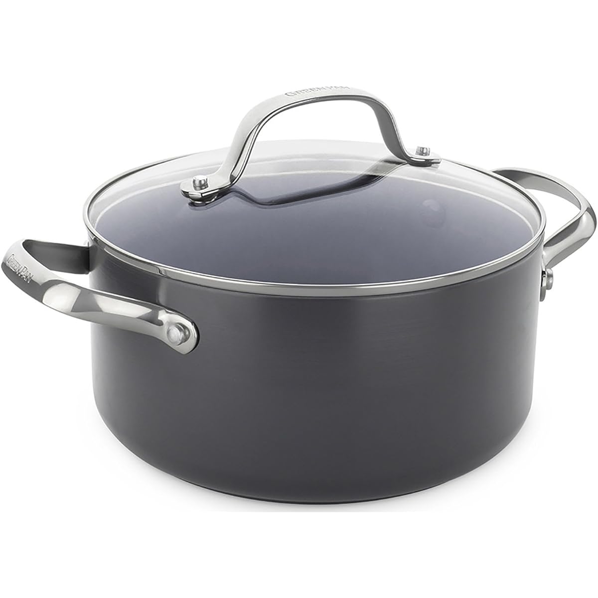 GreenPan Venice Pro Casserole With Lid, Gray, 20 cm, IH Compatible