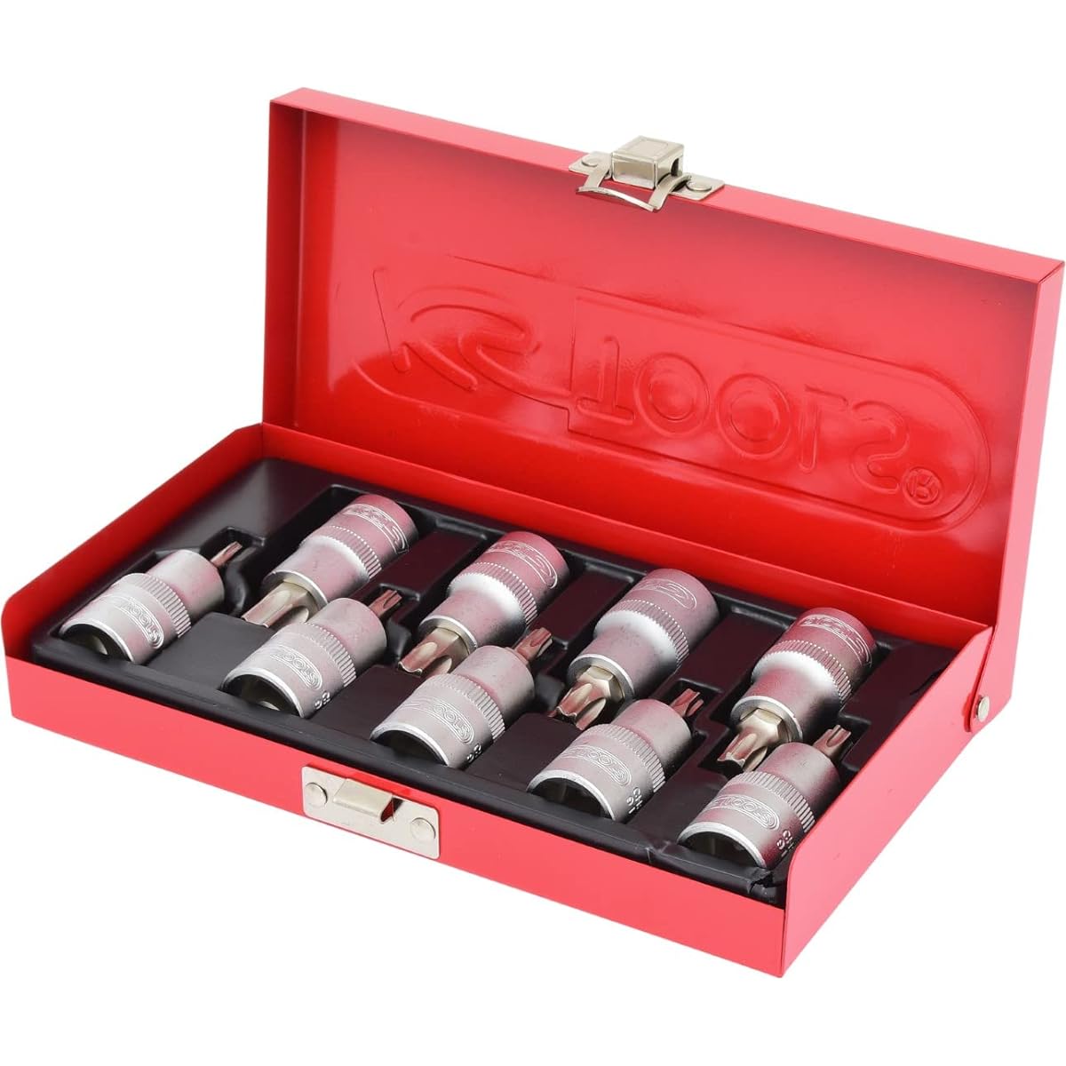 KS TOOLS TX bit socket set 9 pcs 1/2" T20-T60 TX bit socket set 9 pcs 1/2" T20-T60 911.1385