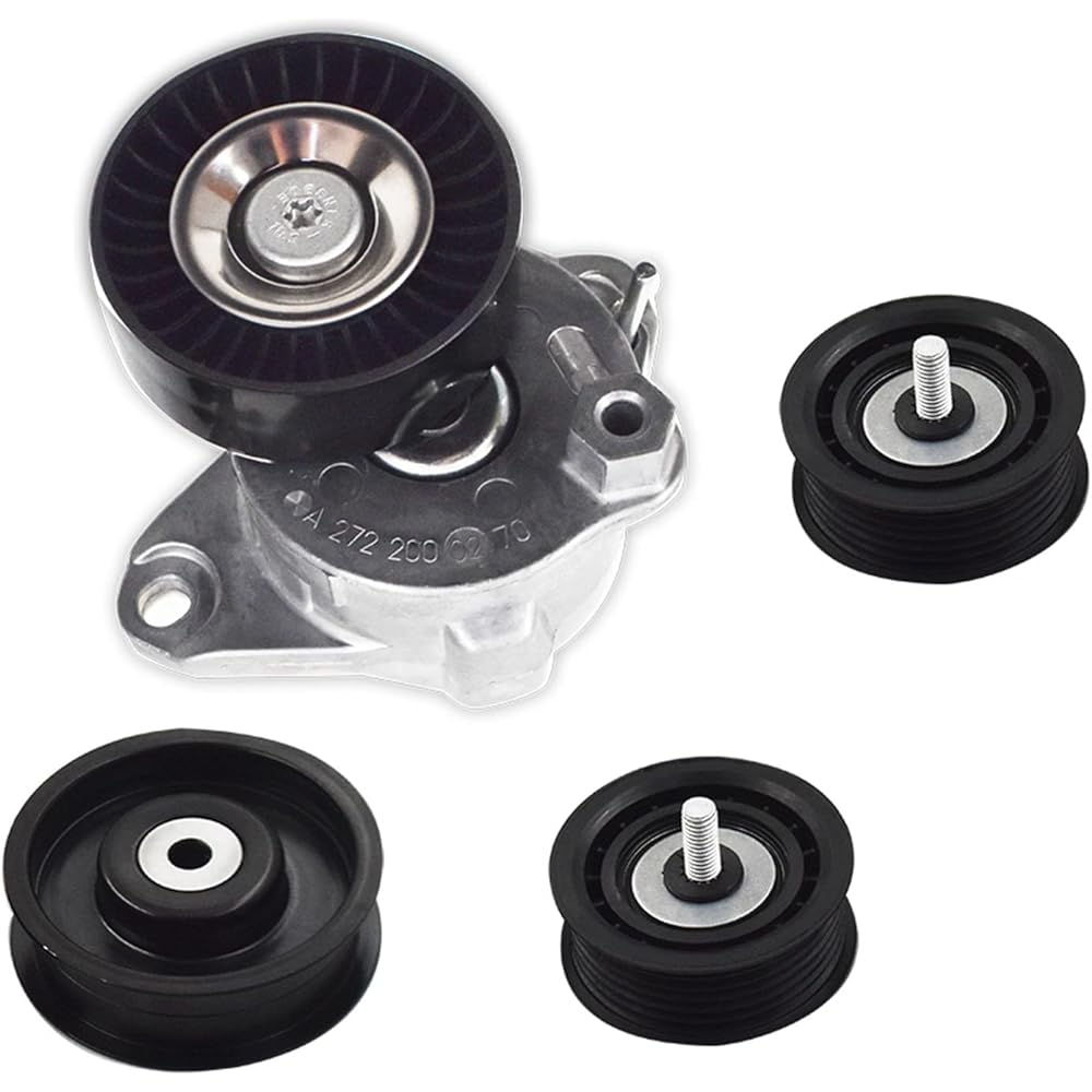 Labwork Belt Tensioner with Pulley 4 Idler Pulleys for Mercedes C300 C350 E350 ML350 272200070