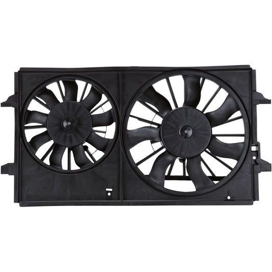 TYC 621150 Chevrolet replacement radiator/condenser cooling fan alignment