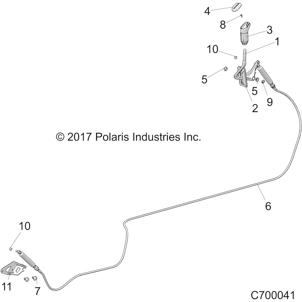 POLARIS Cast Shift Lever Mat Black Genuine OEM Part 5634266-458 Quantity 1