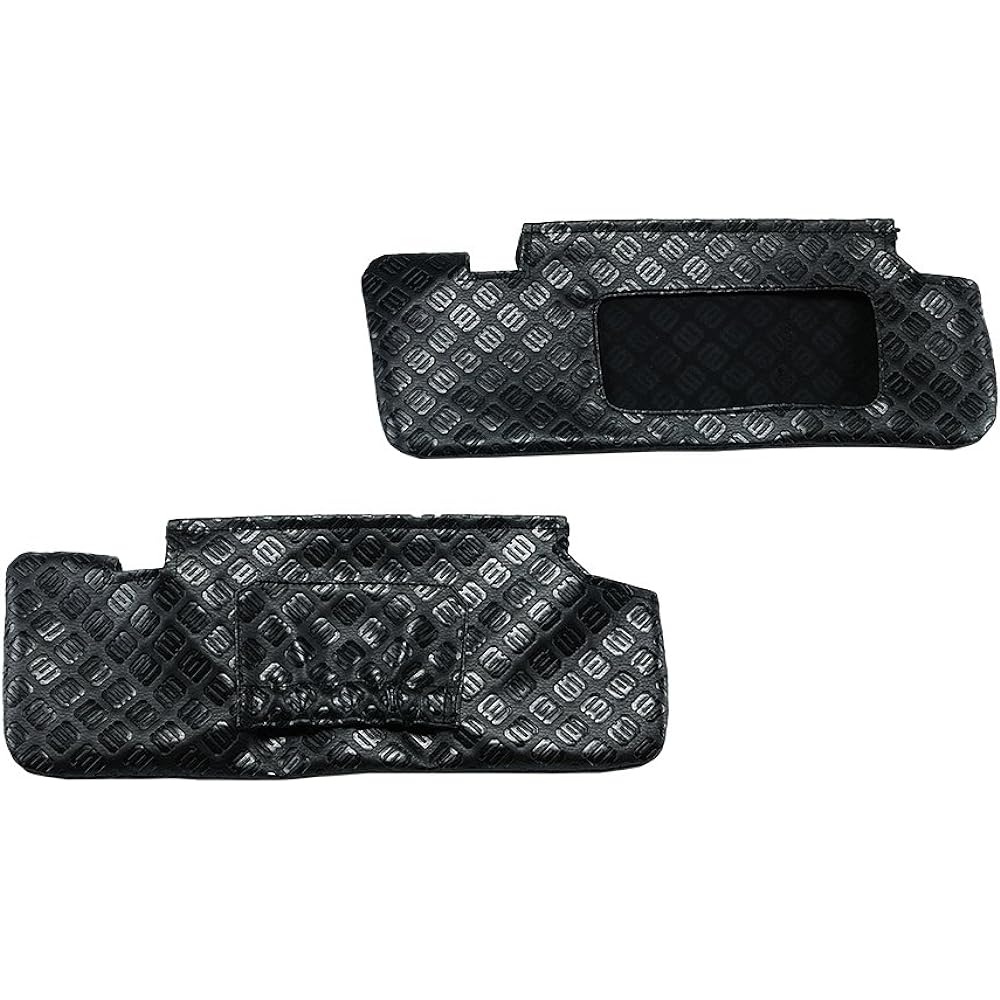 Garcon DAD Sun Visor Cover Alphard/Vellfire 30 Series Monogram Leather Black Driver Side/Passenger Side SET HA367-25 D.A.D