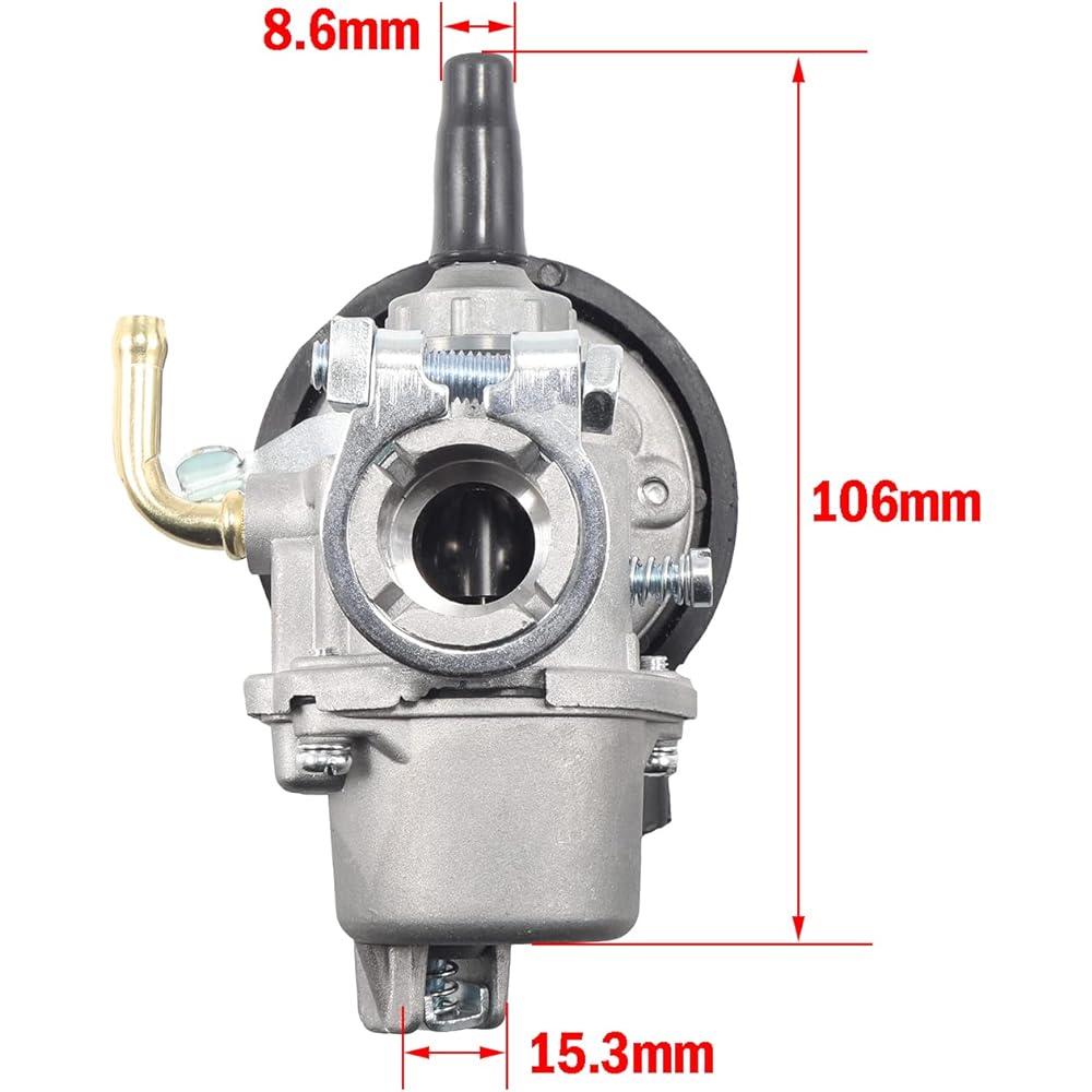 JRL 49CC 60cc 66CC 80cc carburetor 2 stroke engine electric bicycle cab (silver)