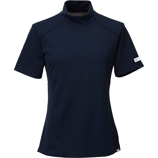 [Freeze Tech] Hyogeki Short Sleeve Mock Neck Navy (2XL) Recommended by the Japan Professional Golf Association Golf Wear (Performance Line)