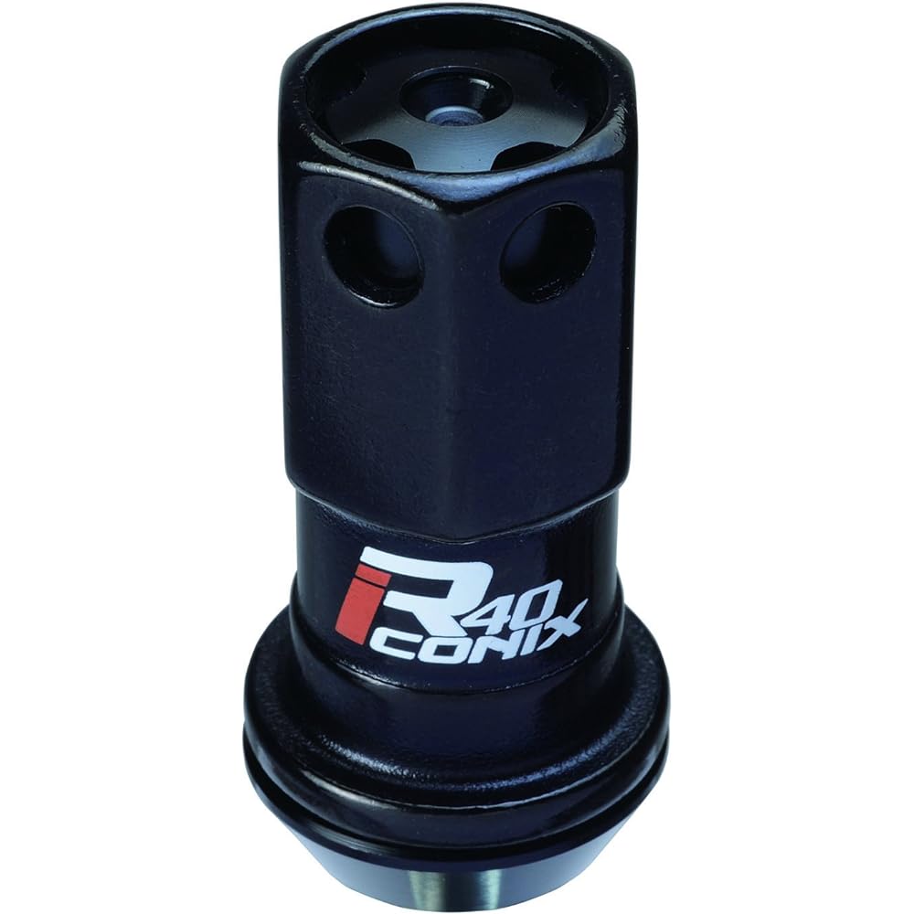 KYO-EI (Kyoei Sangyo) Wheel Lock Nut Racing Composite R40 iCONIX [M12 x P1.25] With Aluminum Cap [Black/Black] RIA-13KK