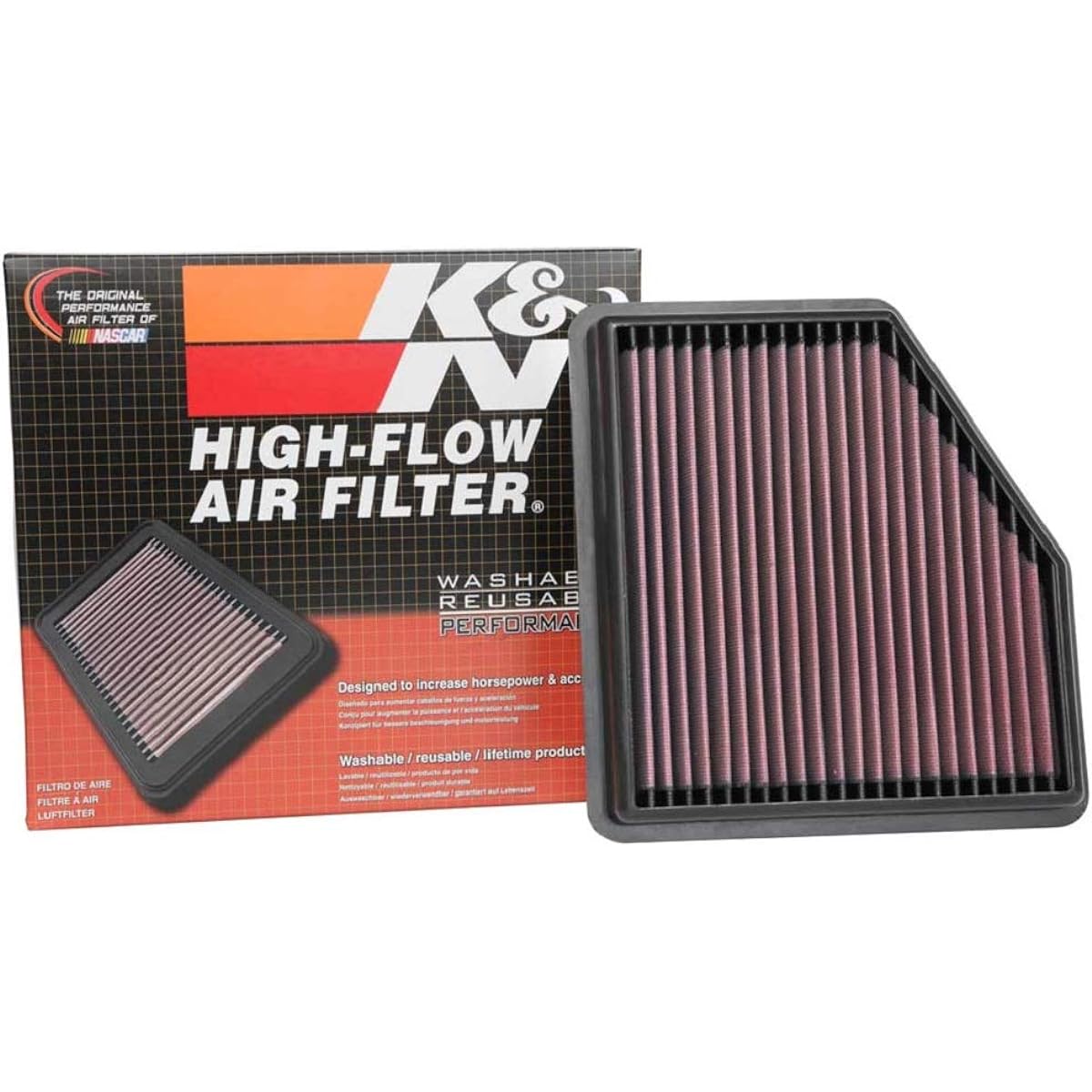[Parallel import] K & N engine air filter high performance premium washing can be replaced filter 2019-2020 NISSAN Ultima 2.5L 33-5095