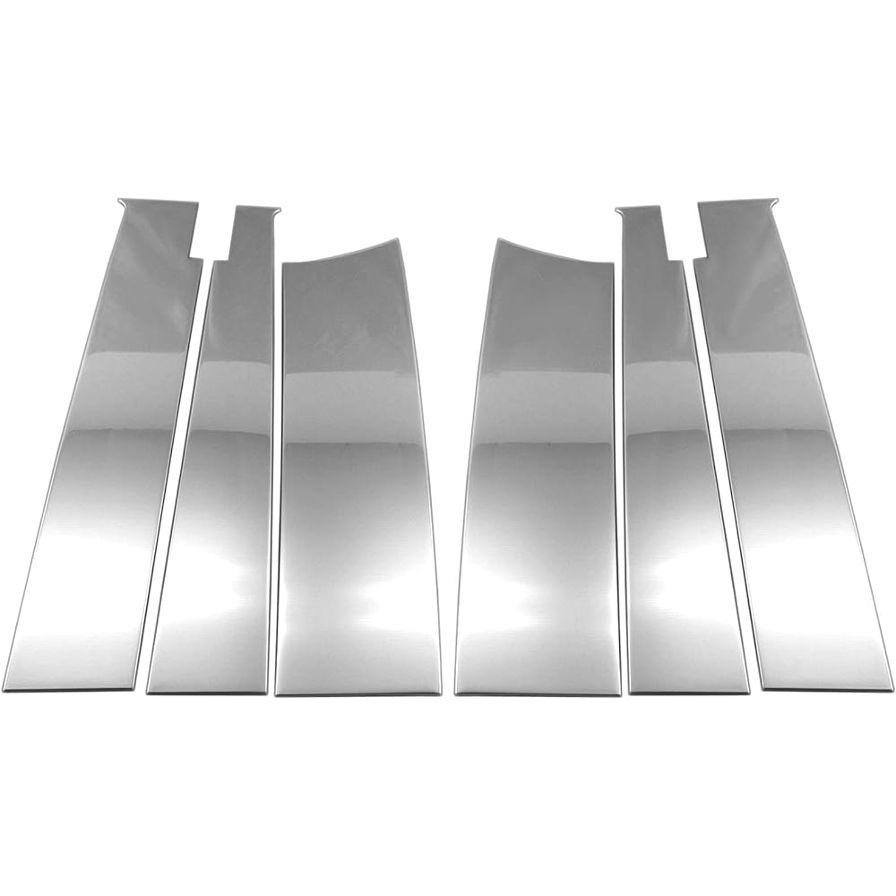 BRIGHTZ Rooks 44 45 47 48 Super Mirror Stainless Plated Pillar Panel with Visor 6PC [PIL-SIL-431] B44A B45A B47A B48A B44 B45 B47 B48