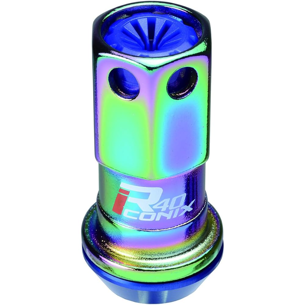 KYO-EI (Kyoei Sangyo) Wheel Lock & Nut Racing Composite R40 iCONIX [M12 x P1.5] With resin cap [Neochrome/Blue] RIF-11NU