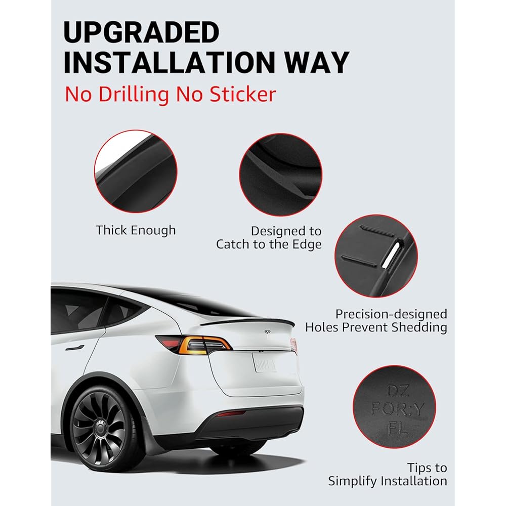 BASENOR Mud Flaps Splash Guards Winter Vehicle Dirt Protection No Drilling Required (Set of 4)