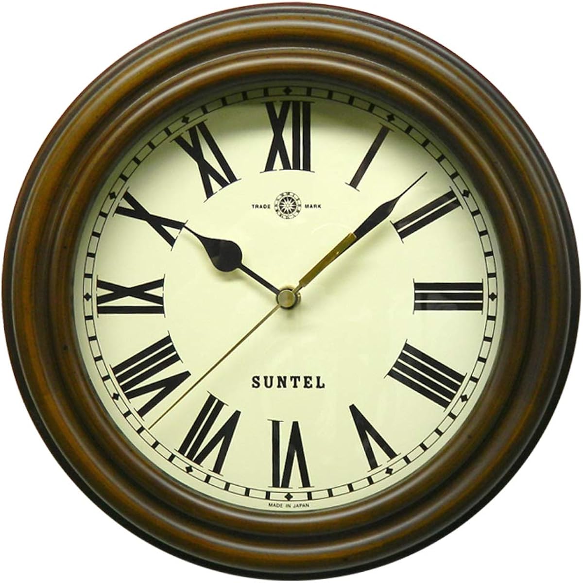 Santel Made in Japan Retro Radio Clock (Potter's Wheel) (Roman Letters) Antique Brown SR14-R