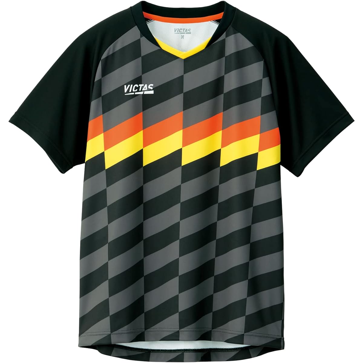 [Victus] Table Tennis Shirt Checker Line Game Shirt J.T.T.A (Japan Table Tennis Association) Officially Approved