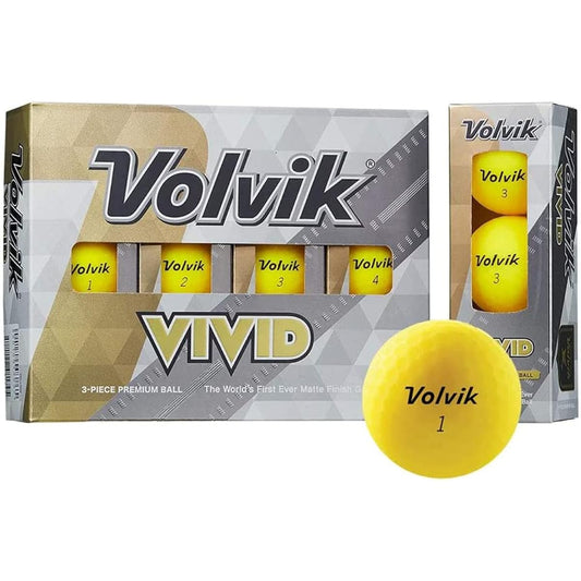 2022 Volvik Golf Ball VIVID 22 Yellow