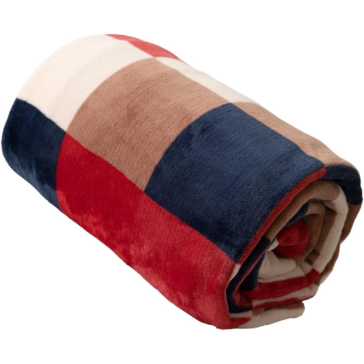 mofua Blanket that can wrap your futon, Premium Microfiber, Heatwarm, +2℃ Type, Double Checkered Pattern, Red, 601703C8